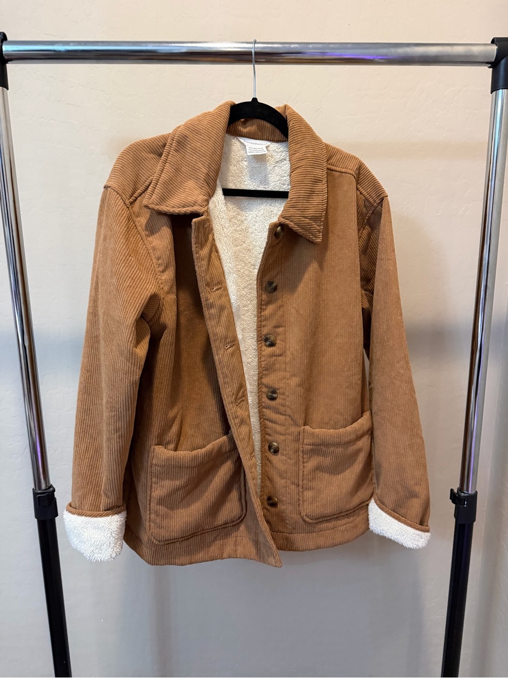Boston Traders Women's Corduroy Sherpa-Lined Jacket - Tan